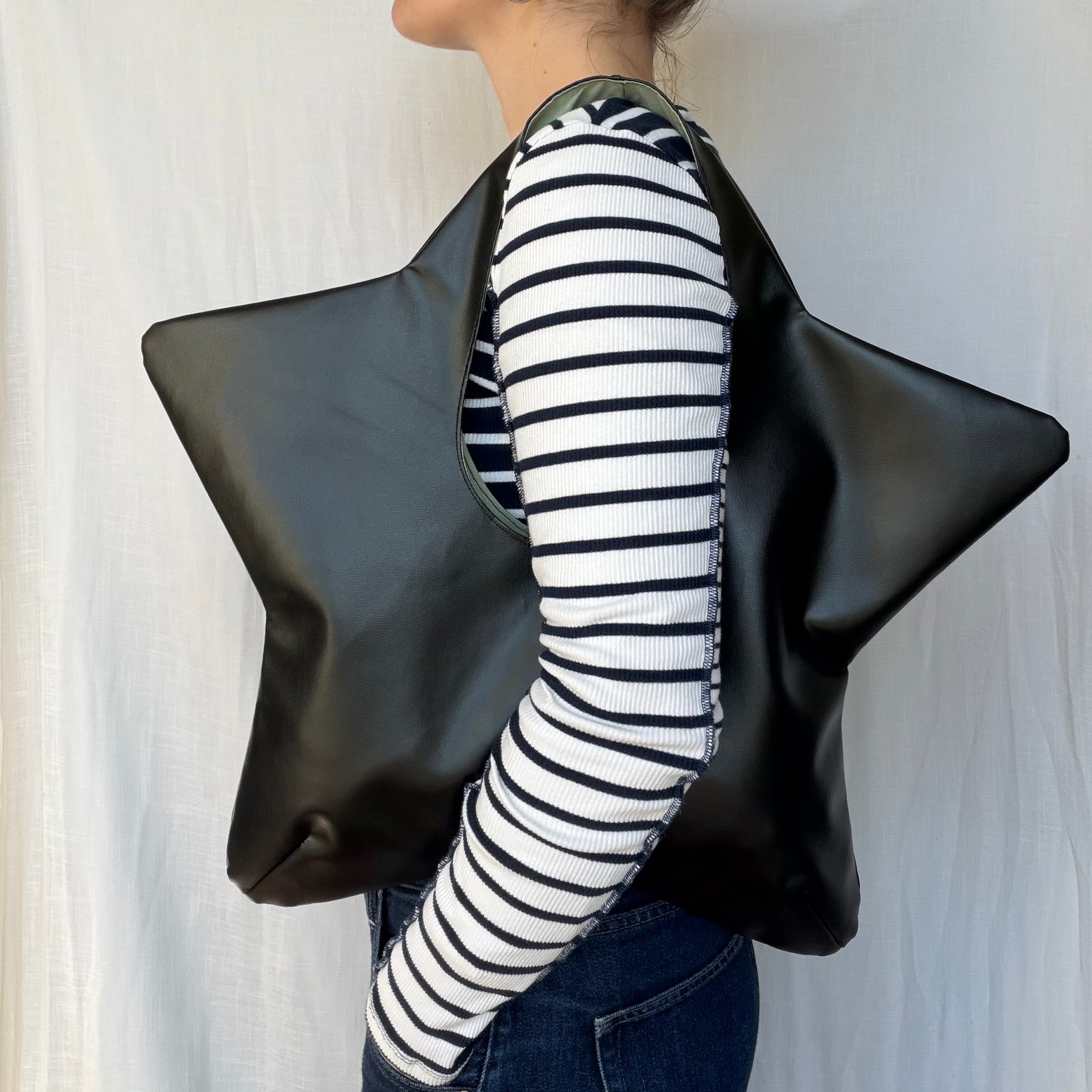 sac de star - similicuir noir et kaki