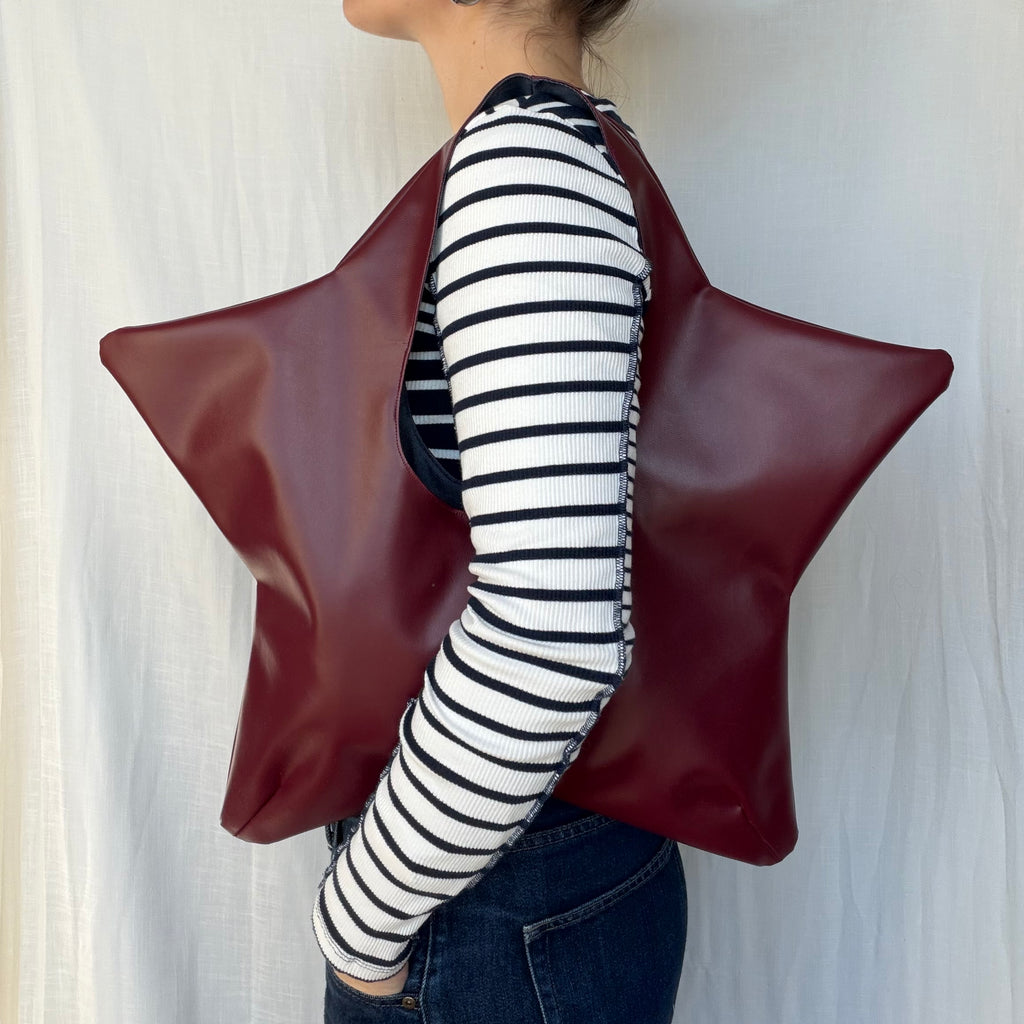 sac de star - similicuir bordeaux