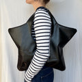 sac de star - similicuir noir et bleu/gris