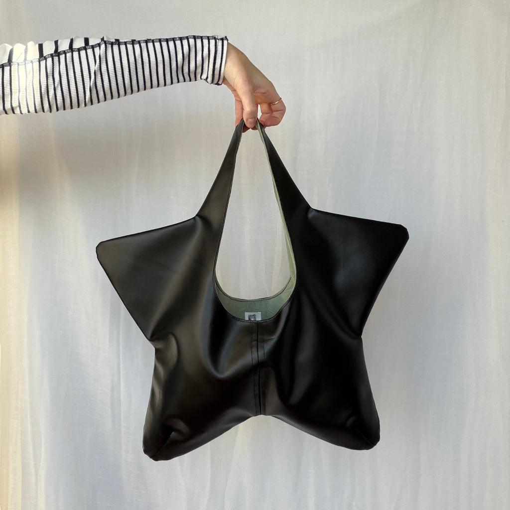 sac de star - similicuir noir et kaki